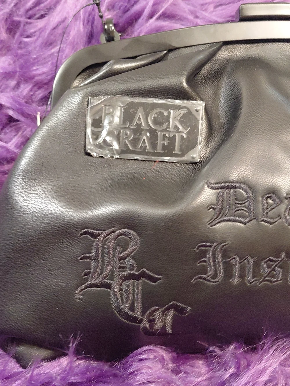 BLACK CRAFT CULT Dark Gothic Black Chain CROSSBODY KISSLOCK